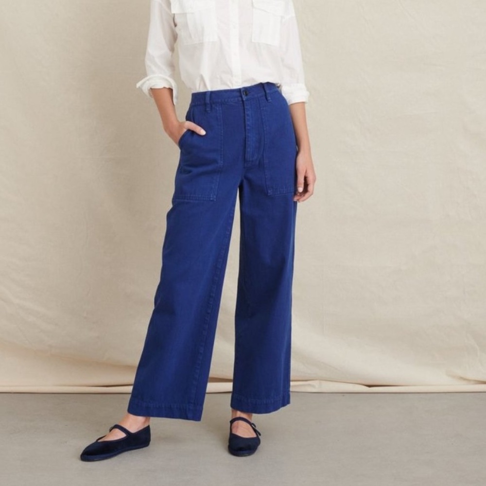 ALEX MILL Patrick Pant blue wide leg high waist big pockets jeans blue size 6
